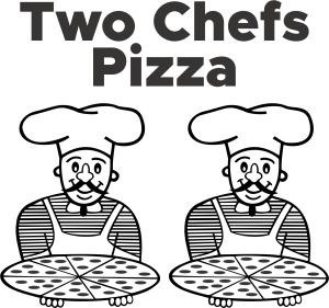 Two Chefs Logo (B&W with Name)